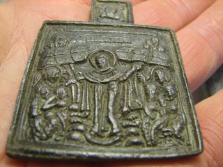 Rare Late Medieval Bronze Icon 1234