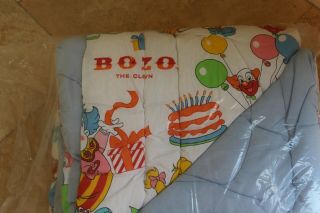 Vintage Bozo the Clown twin comforter Blanket Larry harmon 2 2