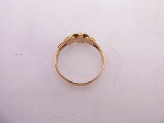 18ct gold rose cut diamond ruby ring,  Georgian 18th century 3 stone 18k 750 3