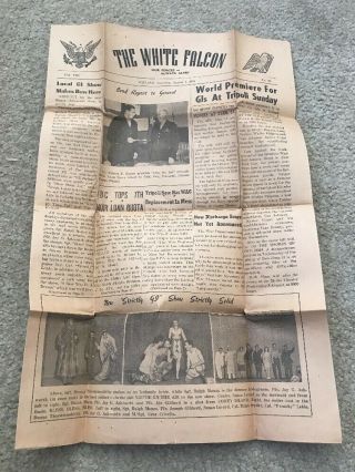 The White Falcon Ww2 Iceland American Forces Newspaper Aug 4 1945 Usmc Wwii