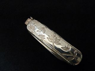 Tiffany & Co Sterling Silver Japanese Bamboo Leaf Pattern Pocket Knife