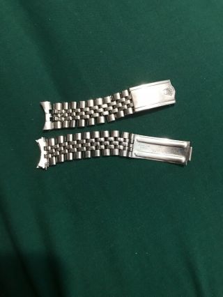 Vintage 1969 Rolex Swiss " Big Crown " Jubilee Bracelet Band W/ 20mm Ends