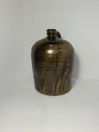 Edgefield Pottery 1 Gallon Jug (Rare Mark) John Landrum Site Alkaline Glaze Jug 10