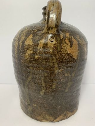 Edgefield Pottery 1 Gallon Jug (rare Mark) John Landrum Site Alkaline Glaze Jug