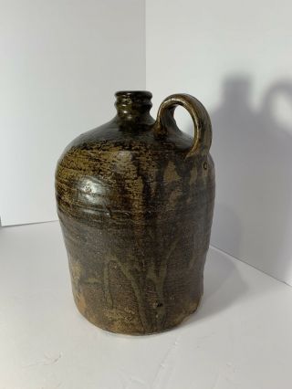 Edgefield Pottery 1 Gallon Jug (Rare Mark) John Landrum Site Alkaline Glaze Jug 6
