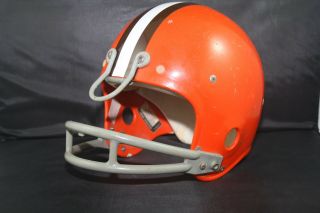 Vintage Rawlings HC35 Football Helmet Riddell U - Bar CLEVELAND BROWNS STYLE 1981 3