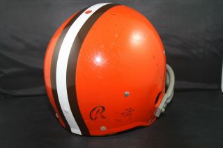 Vintage Rawlings HC35 Football Helmet Riddell U - Bar CLEVELAND BROWNS STYLE 1981 5