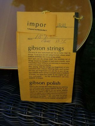 Vintage Gibson 1970 ' S B - 25 Natural 4