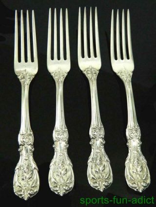 4pc Francis I By Reed & Barton 925 Sterling Silver 7 1/4 " Forks -