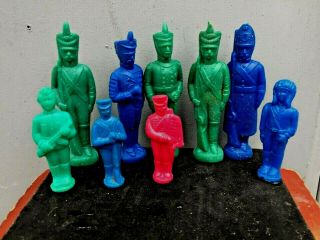 Vintage Soviet Ussr Plastic Toy Soldiers 1970 - 80s
