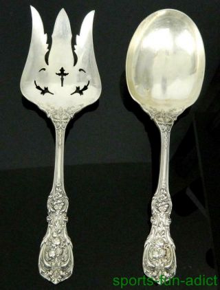 2pc Francis I By Reed & Barton Sterling Silver 9 1/2 " Solid Salad Set