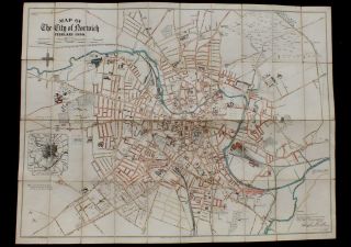 1899 Stanford,  Folding Map Of Norwich,  Norfolk,  Arthur Collins,  Jarrold & Sons,