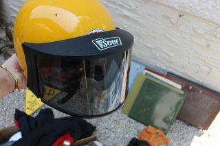 Vintage BELL MAGNUM MAG III 3 MOTORCYCLE CAR RACING Yellow Helmet 7