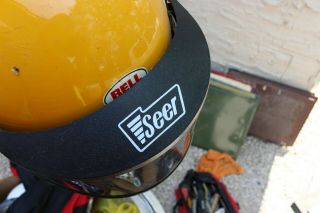 Vintage BELL MAGNUM MAG III 3 MOTORCYCLE CAR RACING Yellow Helmet 8