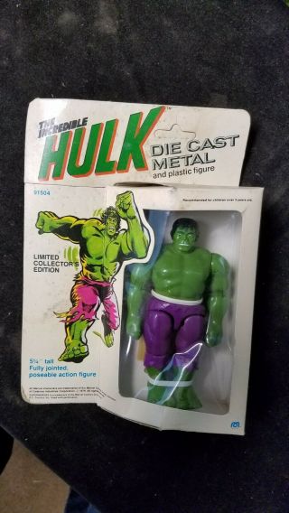 Vintage 1979 Mego The Incredible Hulk Die Cast Metal Figure 5.  25 " In Package
