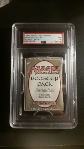 Psa 7 - Antiquities Booster Pack - Graded - - - Mtg Magic