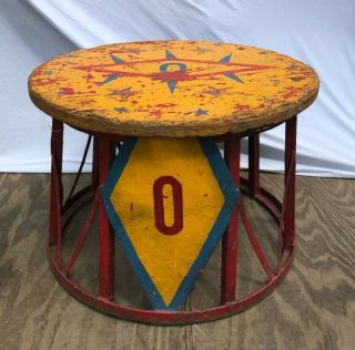 Vintage Circus Elephant Stool For Tricks Performance Available
