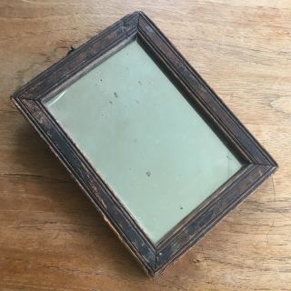 Antique C.  19th Century Wooden Framed 8 " X 6 " Mirror
