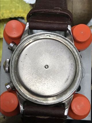 Vintage Stainless Movado Waterproof 3 Register Chronograph 95M 35mm Runs Perfect 7