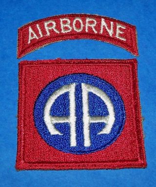 Cut - Edge Ww2 82nd Airborne Division Patch,  Red & White Tab