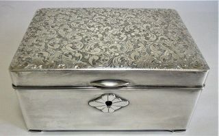 Fine Quality Japanese Yuubi 950 Sterling Silver Jewelry Box.