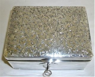 Fine Quality Japanese Yuubi 950 Sterling Silver Jewelry Box. 2