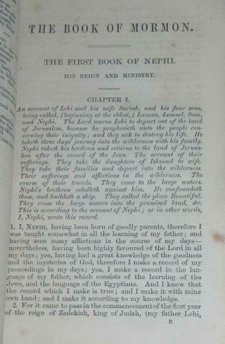 Book of Mormon 1852 Joseph Smith 3rd Liverpool UK Edition Rare 8