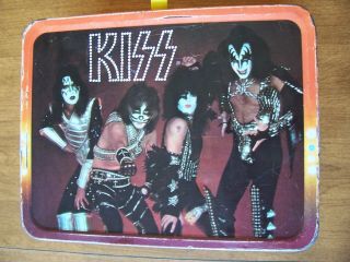 Vtg 1977 Kiss Lunchbox Supper Bright Wet Glossy Look No Rust No Thermos