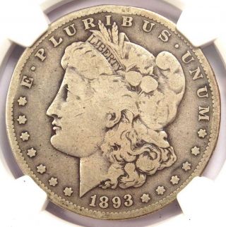 1893 - S Morgan Silver Dollar $1 - Certified Ngc Good Details - Rare Key Coin