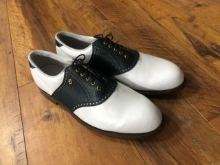 Vintage Footjoy Classics Mens Golf Shoes 51730 Wh/navy 10 1/2 Sharp
