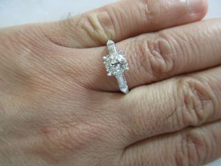 Vintage Platinum Diamond Engagement Ring Cent=1.  50 F - Si1 Tcw=1.  80 Value=$15,  750