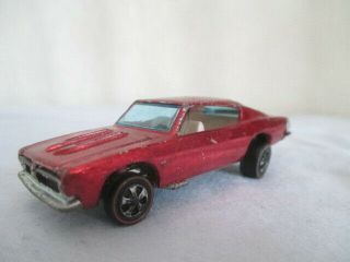 Old 1967 REDLINE HOT WHEELS Barracuda Custom Vintage Toy Car 8