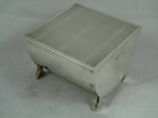 Smart,  Art Deco Solid Silver Cigarette Box,  1929