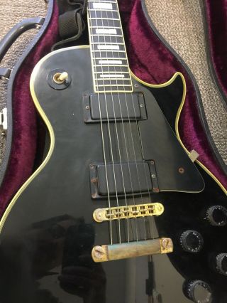 Vintage Gibson 1979 Black Les Paul Custom