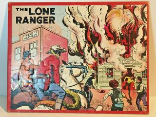 Vintage The Lone Ranger 1950 Jaymar Specialty Company Tray Puzzle