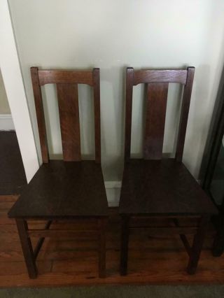 Antique Charles Limbert Arts & Crafts 901 Side / Dining Chairs