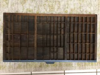 Antique Hamilton Typeset Drawer Printing Press Shadow Box 89 Sq.  32.  25” X 16.  75” 6