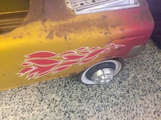 Vintage Pedal Car Fire Drag - on Drag Racer Car Flames 5