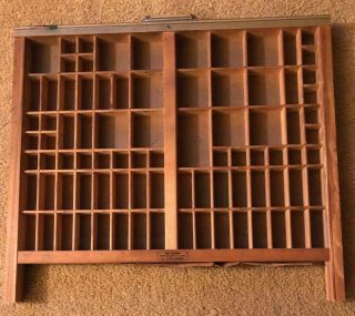Printers Type Set Drawer By Thompson Cabinet Co 17x22 Vintage