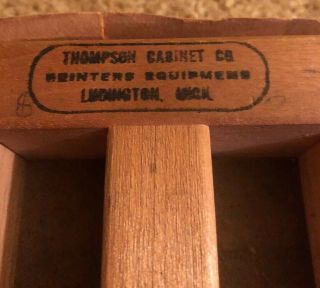 Printers Type Set Drawer By Thompson Cabinet Co 17x22 Vintage 4