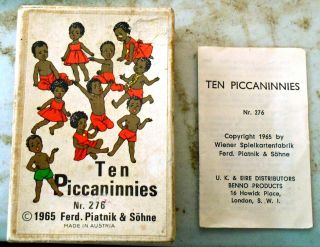 1965 Boxed Card Game W/politically Incorrect Blacks - From Austria - Look