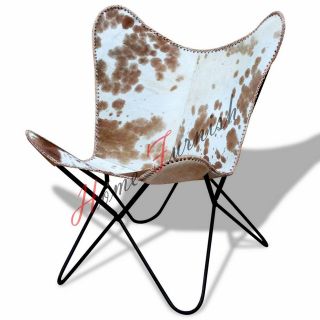 Leather Chair Hide Chairs Handmade Cover Cowhide Hair On Hardoy Butterfly 2