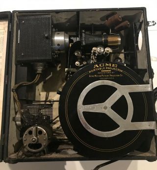 Antique Vintage Early Acme 35mm Portable Motion Picture Movie Projector