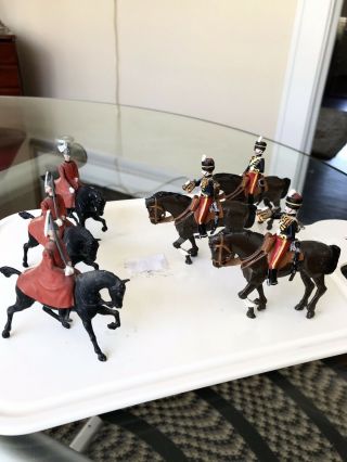 6 Soldiers On Horseback,  British Lifeguards And Hussars