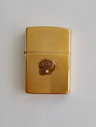 Vintage Zippo Lighter W/ Diamond Made For Executive Of Eli Witt Cigar Co