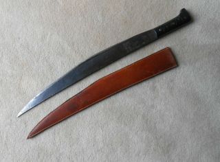 Us Wwii Legitimus Collins & Co Machete / Short Sword 328 With Leather Sheath