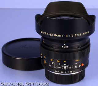 Leica Leitz 15mm - Elmarit - R F2.  8 11326 Asph Rom R Lens,  Caps Very Rare