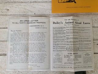 1930s Dailey Furs Animal Lures Hunting Trapping Ephemera Ogdensburg NY 4