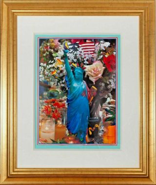 Peter Max,  Land Of The Home Of The Brave.  Statue Of Liberty,  9/11 Very Rare