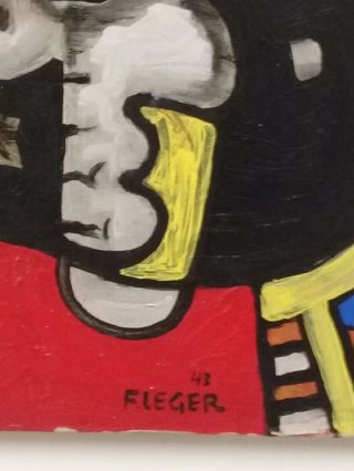 Fernand Léger - Oil on canvas painting / VTG painting attributed 9